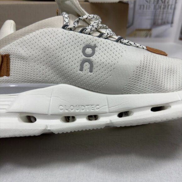On Cloudnova White Pearl Running Shoes Womens Sneaker - Picture 5 of 7